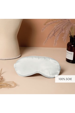 Mascherina da notte in seta - Bianco