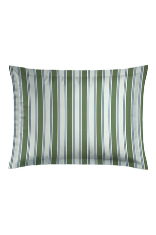 2 fronhas em cetim de algodão 80 fios/cm² - Verde-escuro e azul- cobalto - 50 x 70 cm