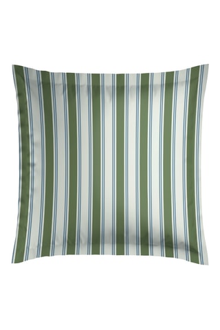 2 fronhas em cetim de algodão 80 fios/cm² - Verde-escuro e azul- cobalto - 63 x 63 cm