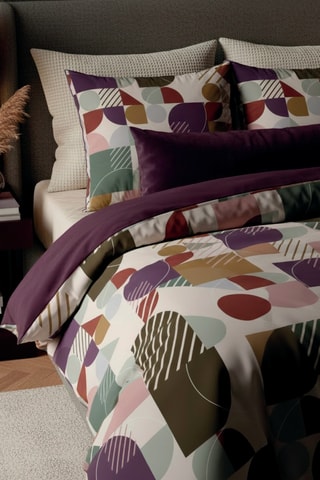 2 fronhas reversíveis em cetim de algodão 80 fios/cm² - Branco - 63 x 63 cm