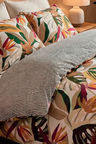 2 fronhas reversíveis em cetim de algodão 80 fios/cm² - Laranja - 63 x 63 cm