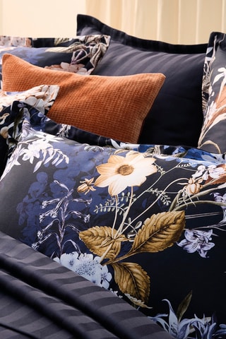 2 federe double face in raso di cotone 80 fili/cm² - Blu