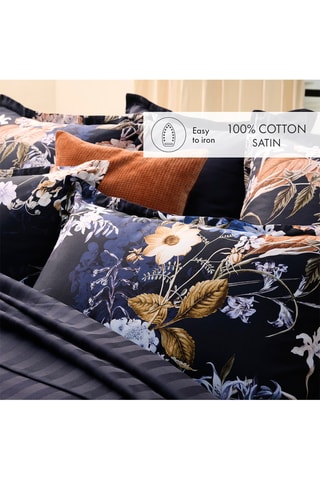 2 federe double face in raso di cotone 80 fili/cm² - Blu