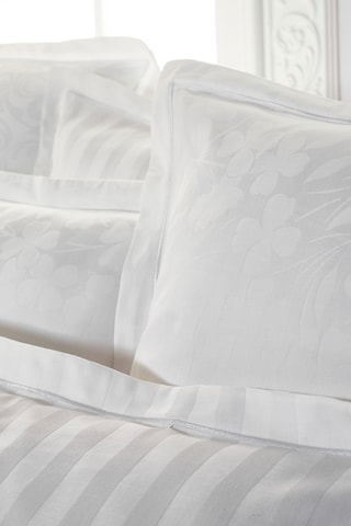 2 fundas de almohada de satén de algodón 120 hilos/cm² - Blanco