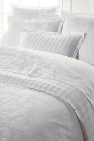 2 fundas de almohada de satén de algodón 120 hilos/cm² - Blanco