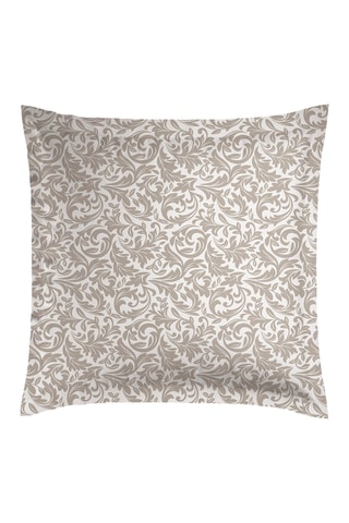 Fronha reversível em cetim de algodão 80 fios/cm² - Toupeira - 80 x 80 cm