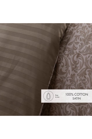 Fronha reversível em cetim de algodão 80 fios/cm² - Toupeira - 80 x 80 cm