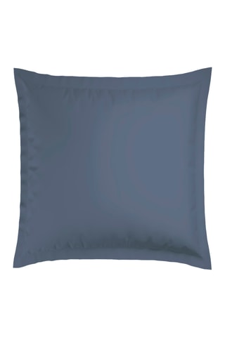 2 federe double face in raso di cotone 80 fili/cm² - Blu