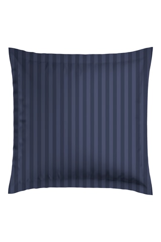 2 federe double face in raso di cotone 80 fili/cm² - Blu scuro