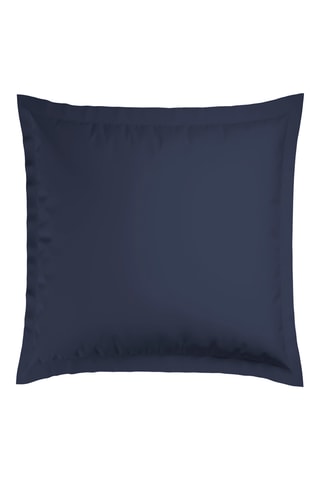 2 federe double face in raso di cotone 80 fili/cm² - Blu scuro