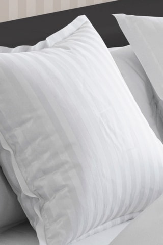 2 fundas de almohada reversibles de satén de algodón 80 hilos/cm² - Blanco