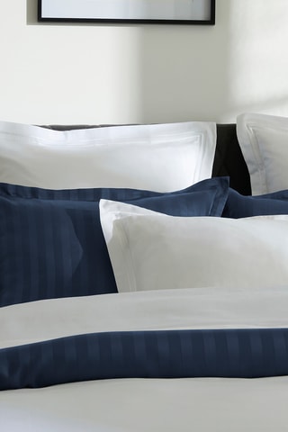 2 fundas de almohada de satén de algodón 80 hilos/cm² - Blanco