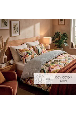 Lenzuolo sopra double face in raso di cotone 80 fili/cm² - Bianco e nero