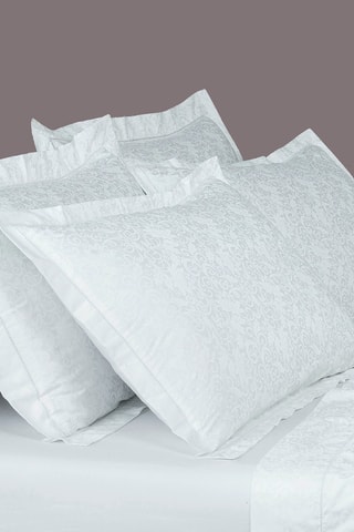 Juego de nórdico de percal de algodón 150 hilos/cm² - Blanco