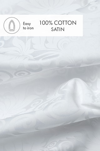 Juego de nórdico de percal de algodón 150 hilos/cm² - Blanco