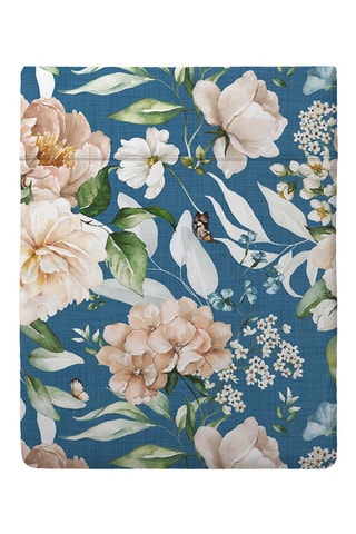 Lenzuolo sopra in raso di cotone 80 fili/cm² - Petrolio