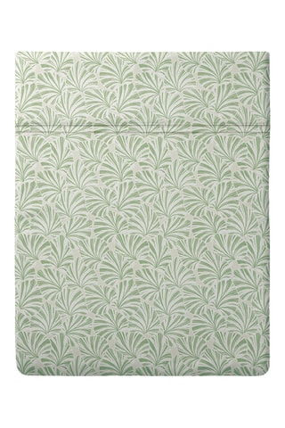 Sábana encimera de satén de algodón 80 hilos/cm² - Verde oscuro