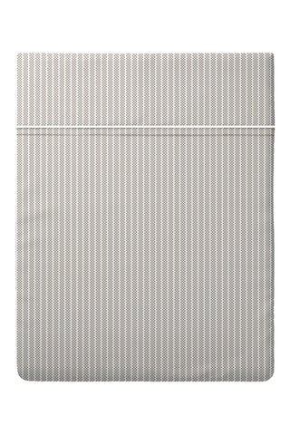 Lenzuolo sopra in percalle di cotone 80 fili/cm² - Taupe ed ecrù