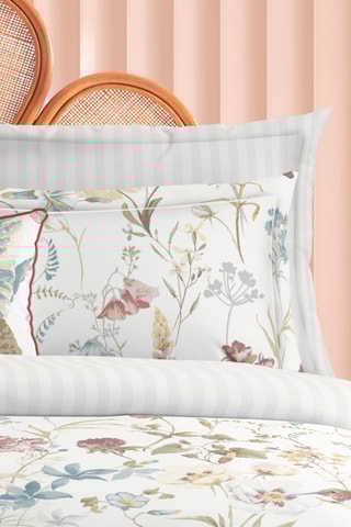 Juego de nórdico de satén de algodón 80 hilos/cm² - Blanco