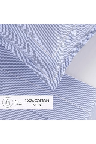 Parure lenzuola in cotone di percalle 80 fili/cm² - Celeste