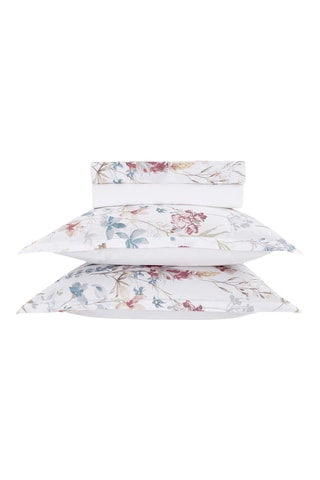 Juego de sábanas de satén de algodón 80 hilos/cm² - Blanco