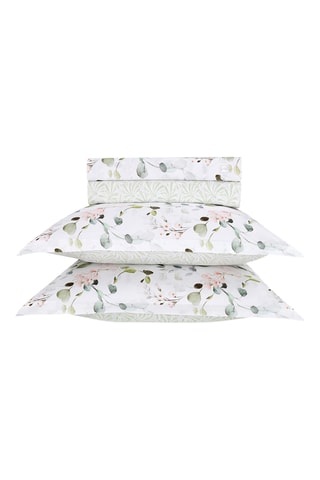 Conjunto de lençóis em cetim de algodão 80 fios/cm² - Branco