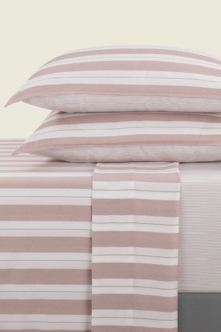 Juego de sábanas de satén de algodón 80 hilos/cm² - Rosa viejo