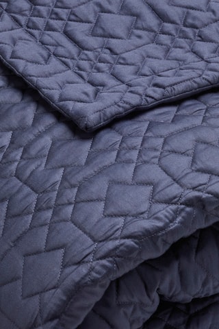 Copriletto in raso di cotone 80 fili/cm² - Blu scuro