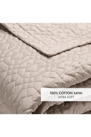 Copriletto in raso di cotone 80 fili/cm² - Taupe