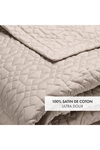 Copriletto in raso di cotone 80 fili/cm² - Taupe