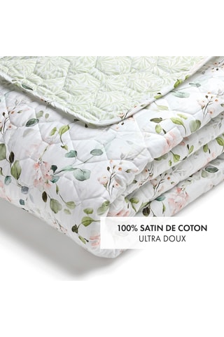 Colcha em cetim de algodão 80 fios/cm² - Branco