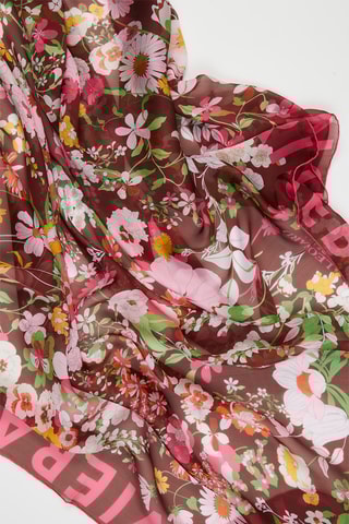Foulard in seta Love - Marrone