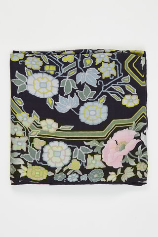 Foulard in cashmere e seta Matador - Navy e rosa