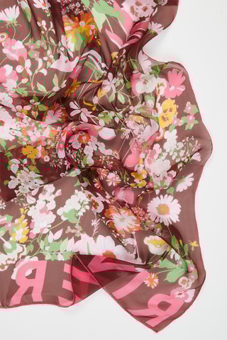 Foulard in seta Love - Marrone