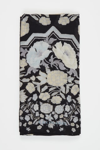 Foulard in seta e cashmere Matador - Azzurro e nero