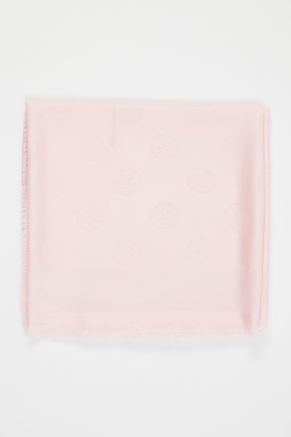 Foulard in seta e lana Logo - Rosa