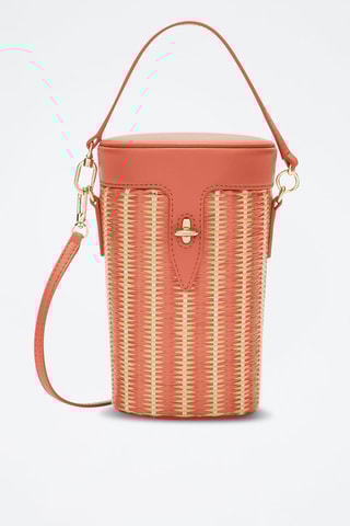 Sac seau Net Mini - Corail et jaune