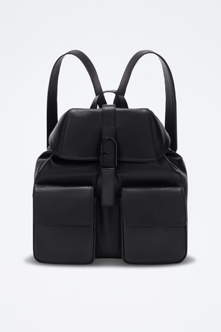 Sac à dos en cuir Flow - Noir