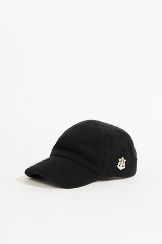 Cappellino da baseball in lana e seta Kimono - Nero