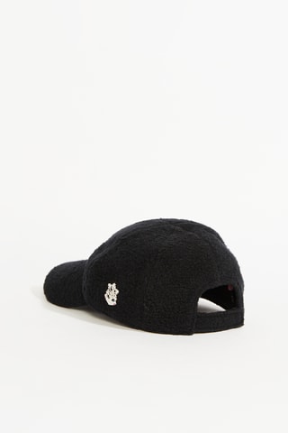 Cappellino da baseball in lana e seta Kimono - Nero