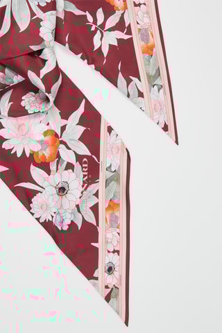 Fascia in seta Marcia - Bordeaux e rosa