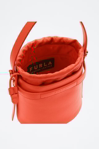 Sac seau en cuir Giove - Orange