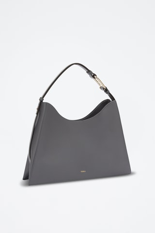 Sac porté épaule en cuir Furla Nuvola - Gris