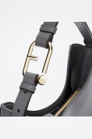 Sac porté épaule en cuir Furla Nuvola - Gris