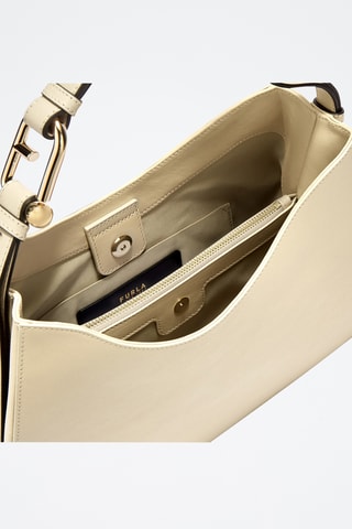 Sac porté épaule en cuir Furla Nuvola - Beige