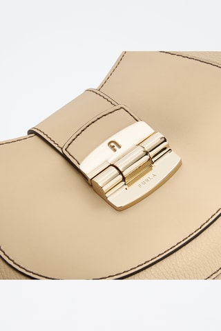 Sac porté épaule en cuir Furla Club 2 - Beige