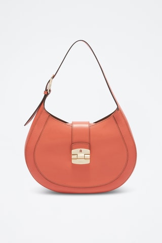 Sac porté épaule en cuir Furla Club 2 - Orange