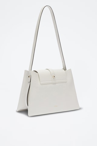 Sac porté épaule en cuir Furla Nuvola - Blanc