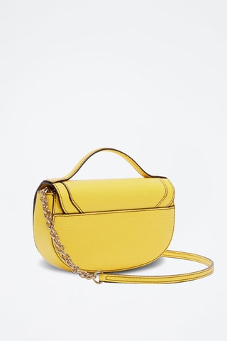 Sac bandoulière en cuir Club 2 Mini - Jaune