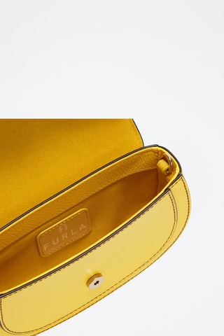 Sac bandoulière en cuir Club 2 Mini - Jaune